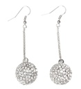 Paire de "BOUCLES D'OREILLES SPHERE STRASS"