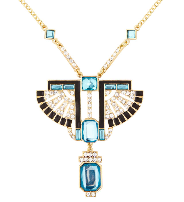 "COLLIER PHARAON DORé AVEC STRASS ET PIERRES TOPAZE"