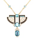 "COLLIER PHARAON DORé AVEC STRASS ET PIERRES TOPAZE"
