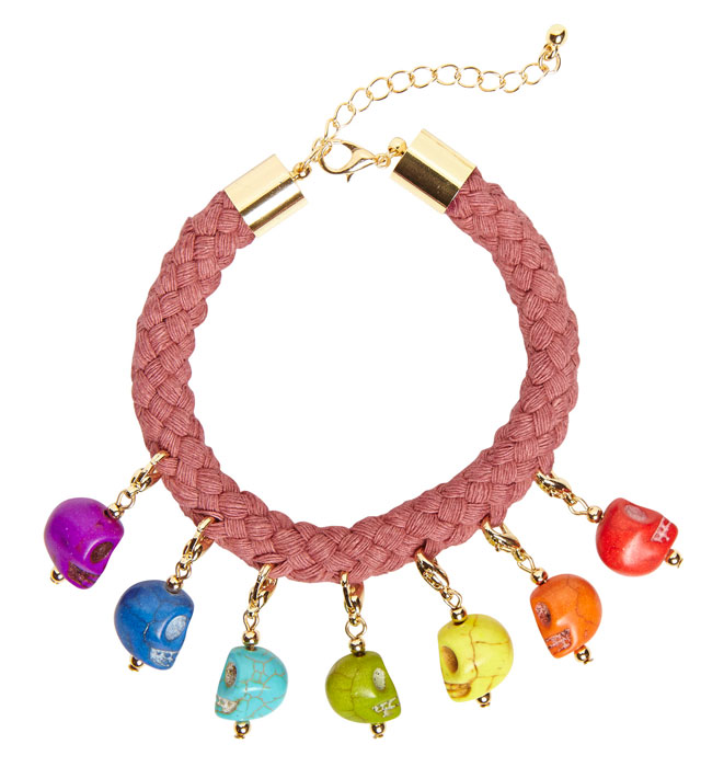 [03583] "BRACELET CORDE AVEC 7 CRANES COLORéS"