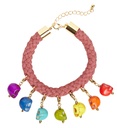 "BRACELET CORDE AVEC 7 CRANES COLORéS"