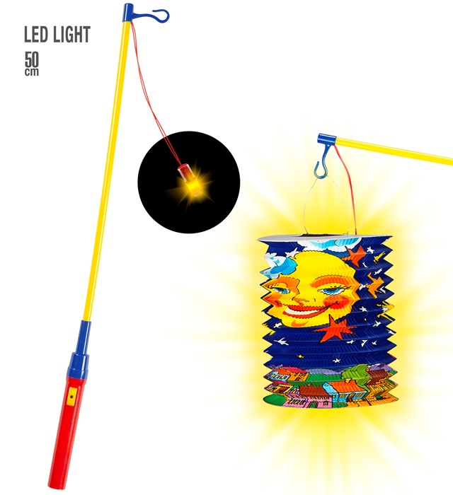 [03592] "CANNE POUR LANTERNE AVEC LUMIERE LED SAINT-MARTIN / RIFICOLONA" 50 cm