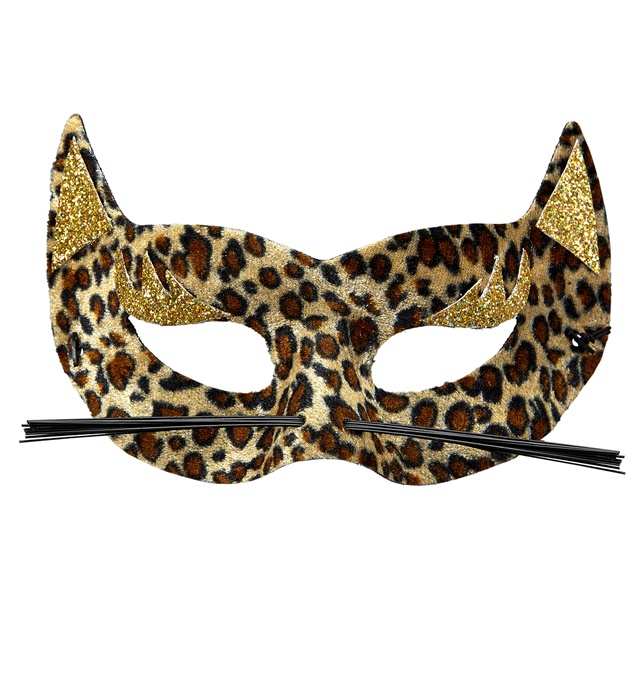 "LOUP LEOPARD VELOURS AVEC EFFETS DORES"