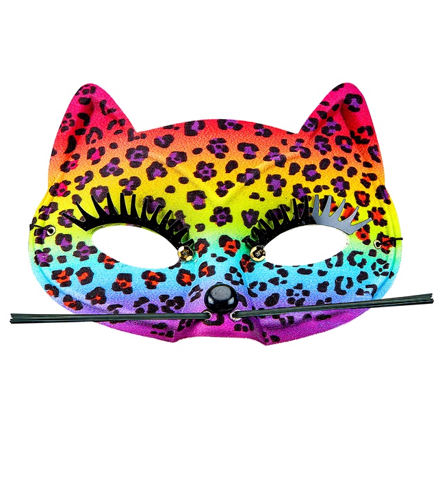 [03648] "MASQUE LEOPARD ARC EN CIEL"