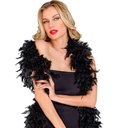 "BOA A PLUMES" noir - 1,80 m - 50 g