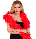 "BOA A PLUMES ROUGE AVEC GUIRLANDES OR" - 1,80 m - 50 g