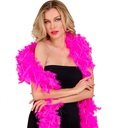 "BOA A PLUMES FUSCHIA AVEC GUIRLANDES IRIDESCENTES" - 1,80 m - 50 g