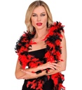 "BOA A PLUMES BICOULEUR ROUGE/NOIR " - 1,80 m - 50 g