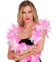 "BOA A PLUMES BICOLOR" rose/ blanc- 1,80 m - 50 g
