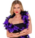 "BOA A PLUMES BICOLOR" violet/noir- 1,80 m - 50 g