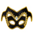 "MASQUE NOBLE VÉNITIEN AVEC PIERRE ET FINITION DORÉE UNISEXE"