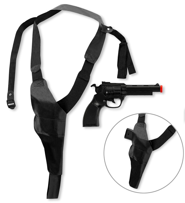 [04116] "HOLSTER D'EPAULE AVEC PISTOLET" 21,5 cm