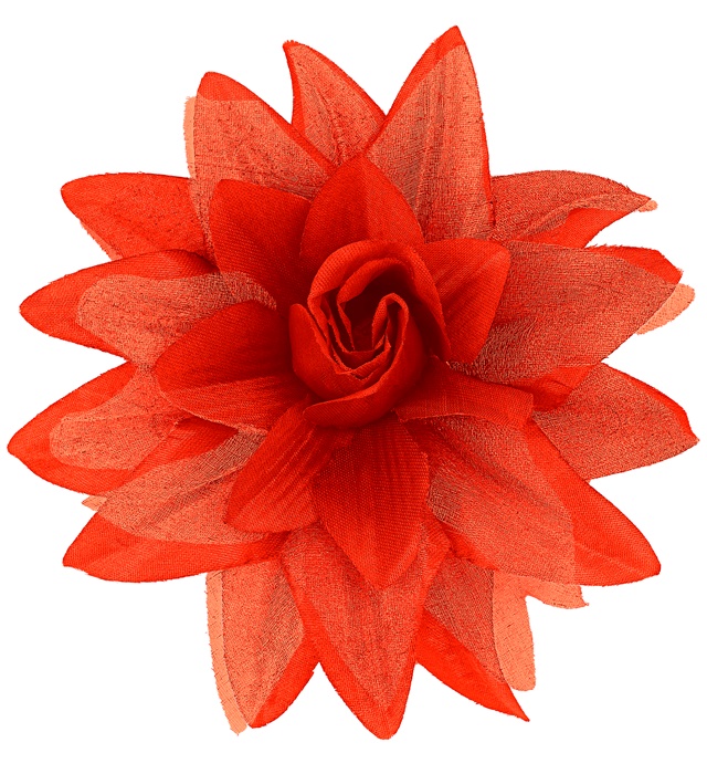 Clip pour cheveux fleur rouge