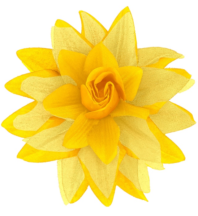Clip pour cheveux fleur jaune