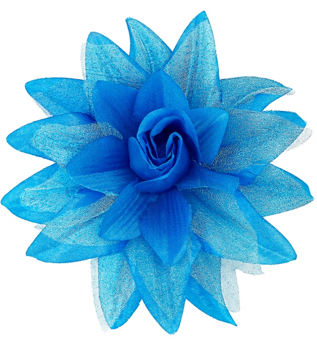 Clip pour cheveux fleur bleue