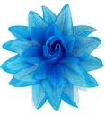 Clip pour cheveux fleur bleue
