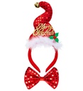 "MINI CHAPEAUPAILLETTES PÈRE NOEL AVEC CLOCHE ET NOEUD PAPILLON"