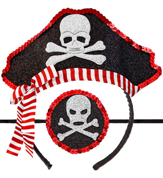 [04163] "MINI CHAPEAU PIRATE ET CACHE-OEIL"
