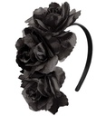 "BANDEAU 3 ROSES NOIRES "