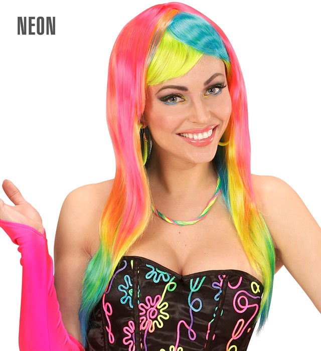 [04407] "PERRUQUE FASHION NEON" en boite
