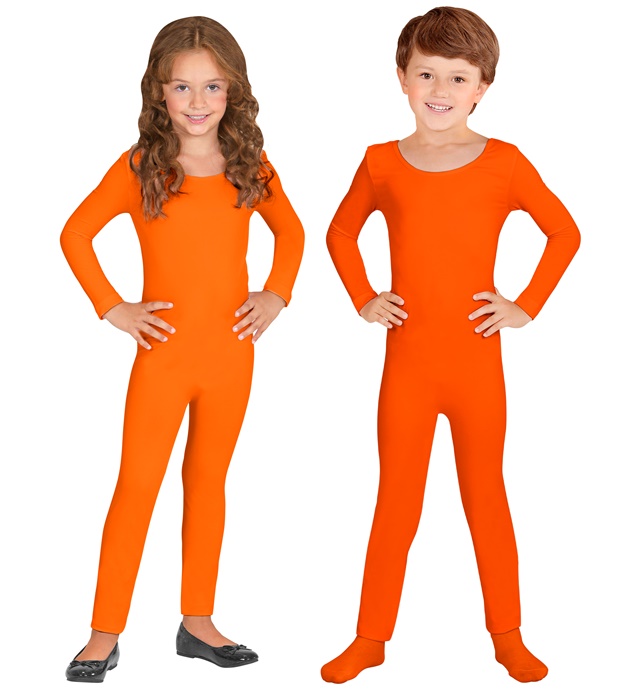 [04557] "JUSTAUCORPS À MANCHES LONGUES ORANGE" (116 cm - 128 cm / 4-7 Yrs)