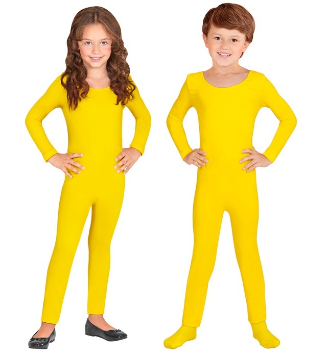 [04561] "JUSTAUCORPS À MANCHES LONGUES JAUNE" (116 cm - 128 cm / 4-7 Yrs)