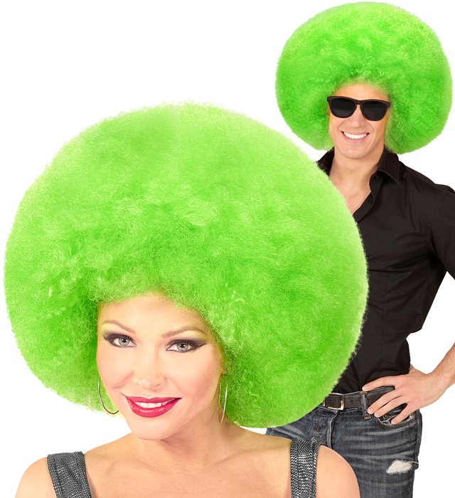 "PERRUQUE VERTE EXTRAVOLUME AFRO" top qualité - en sachet