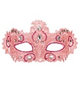 "LOUP DE NOBLE DENTELLE ROSE DECORé ET PIERRES"