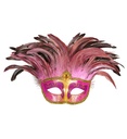 "MASQUE COMTESSE ROSE DECORé , PIERRES ET PLUMES"