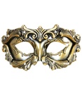 "MASQUE COLOMBINE BAROQUE BRONZE DE LUXE AVEC STRASS"