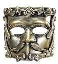 "MASQUE CASANOVA DE LUXE BRONZE BAROQUE AVEC STRASS"