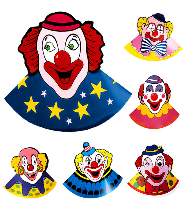 [0475D] Set de "6 CHAPEAU CLOWN"