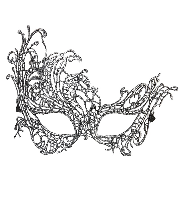 [04772] "LOUP ANTIQUE ARGENT BARAQUE EN DENTELLE"