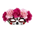 "MASQUE JOUR DES MORTS DECORE AVECROSES ROSES"