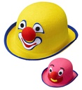 Feutre " BOMBETTE CLOWN" rose et jaune assortis