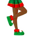 "COLLANTS RAYÉS VERT-ROUGE" 70 DEN