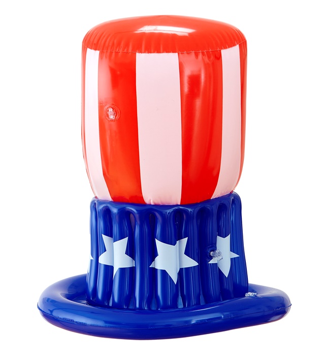 [04832] "CHAPEAU HAUT DE FORME ONCLE SAM GONFLABLE" 50 cm