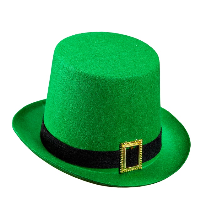 [0483O] "HAUT DE FORME ST PATRICK EN FEUTRE" 14 cm