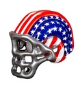 "CASQUE DE FOOTBALL AMERICAIN ETOILES ET BANNIERES GONFLABLE" taille adulte