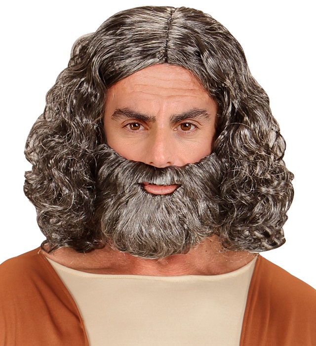 [04947] "PERRUQUE BIBLIQUE AVEC BARBE" en boite