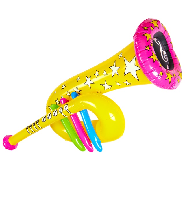 [05111] "TUBA GONFLABLE JAUNE" 63 cm