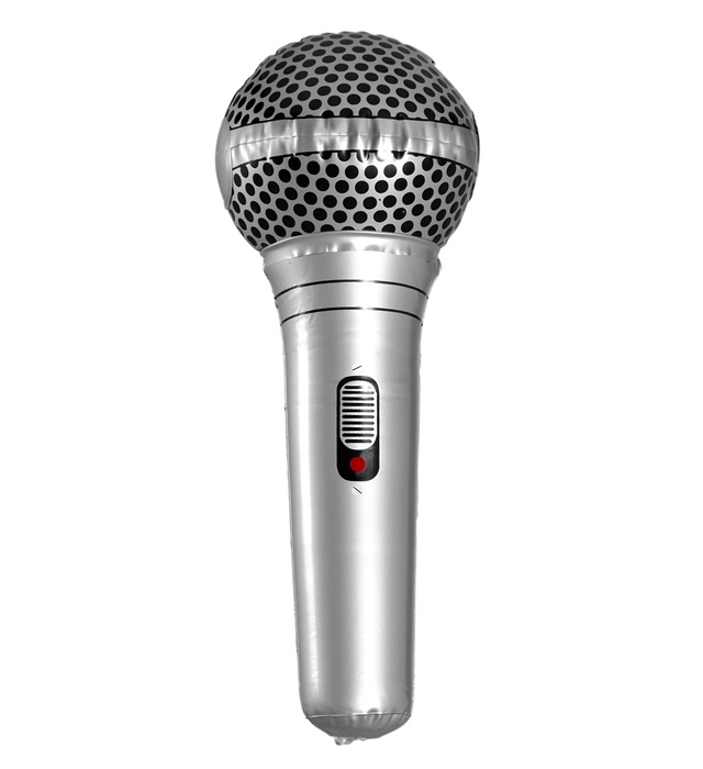 [0515M] "MICROPHONE GONFABLE" 35 cm