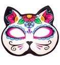 "MASQUE EN TISSU SANS MENTON CHAT JOUR DES MORTS"