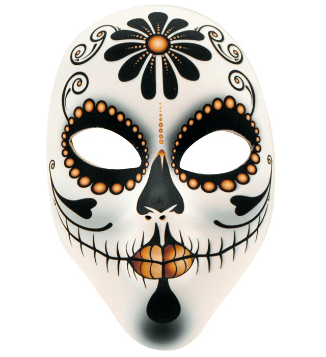 "MASQUE EN TISSU FEMME JOUR DES MORTS"