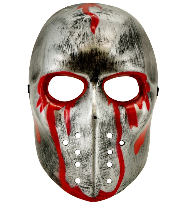 [05211] "MASQUE HOCKEY ENSANGLANTE" en plastique dur