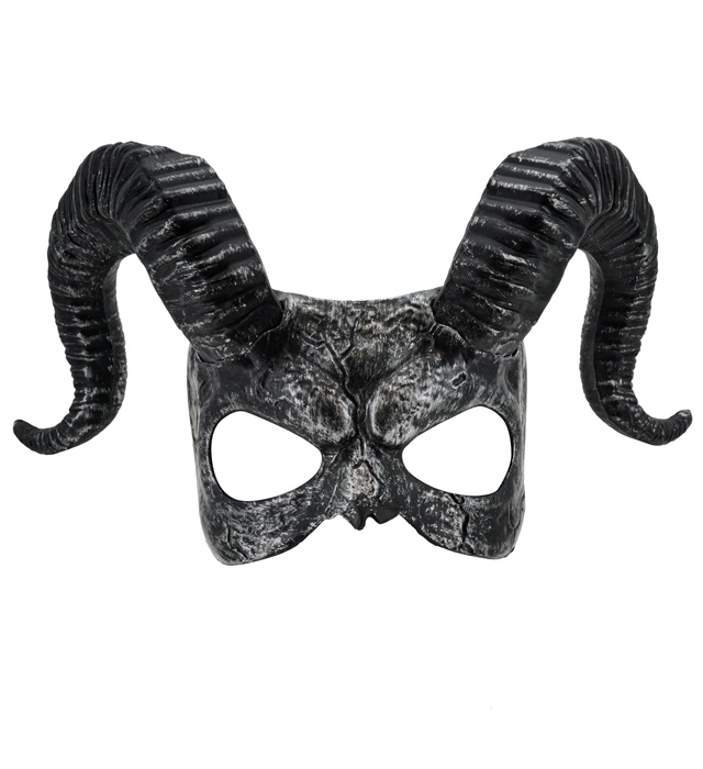 [05213] "MASQUE AVEC CORNES" en plastique dur