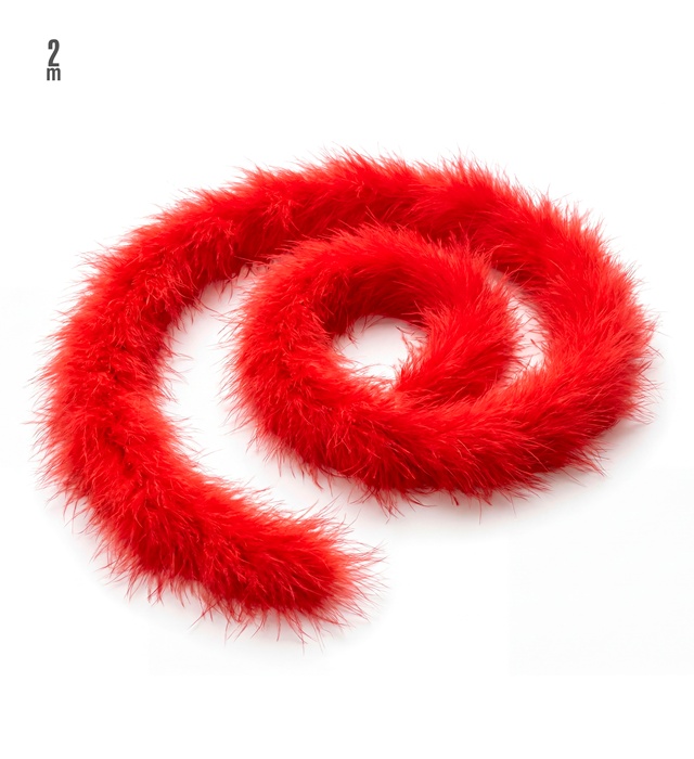 [0522R] "MARABOU DECORATIF" rouge - 2 m