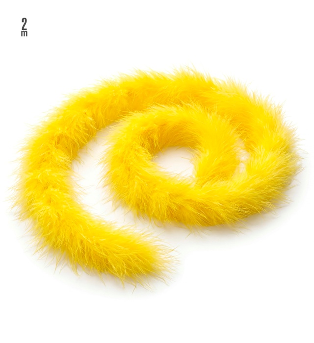 [0527Y] "MARABOU DECORATIF" jaune - 2 m