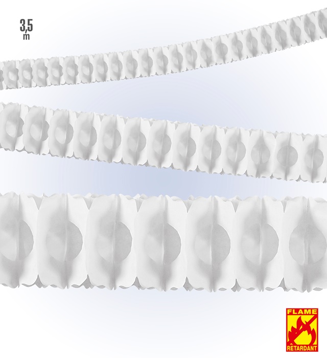 [05329] "GUIRLANDE BOA BLANCHE " 3,5 m - retardateur de flamme