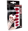 Set de "12 ONGLES STILETTO BORDEAUX AUTO-ADHESIFS"
